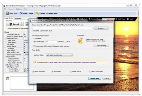 Convert ebook to Flipbook'