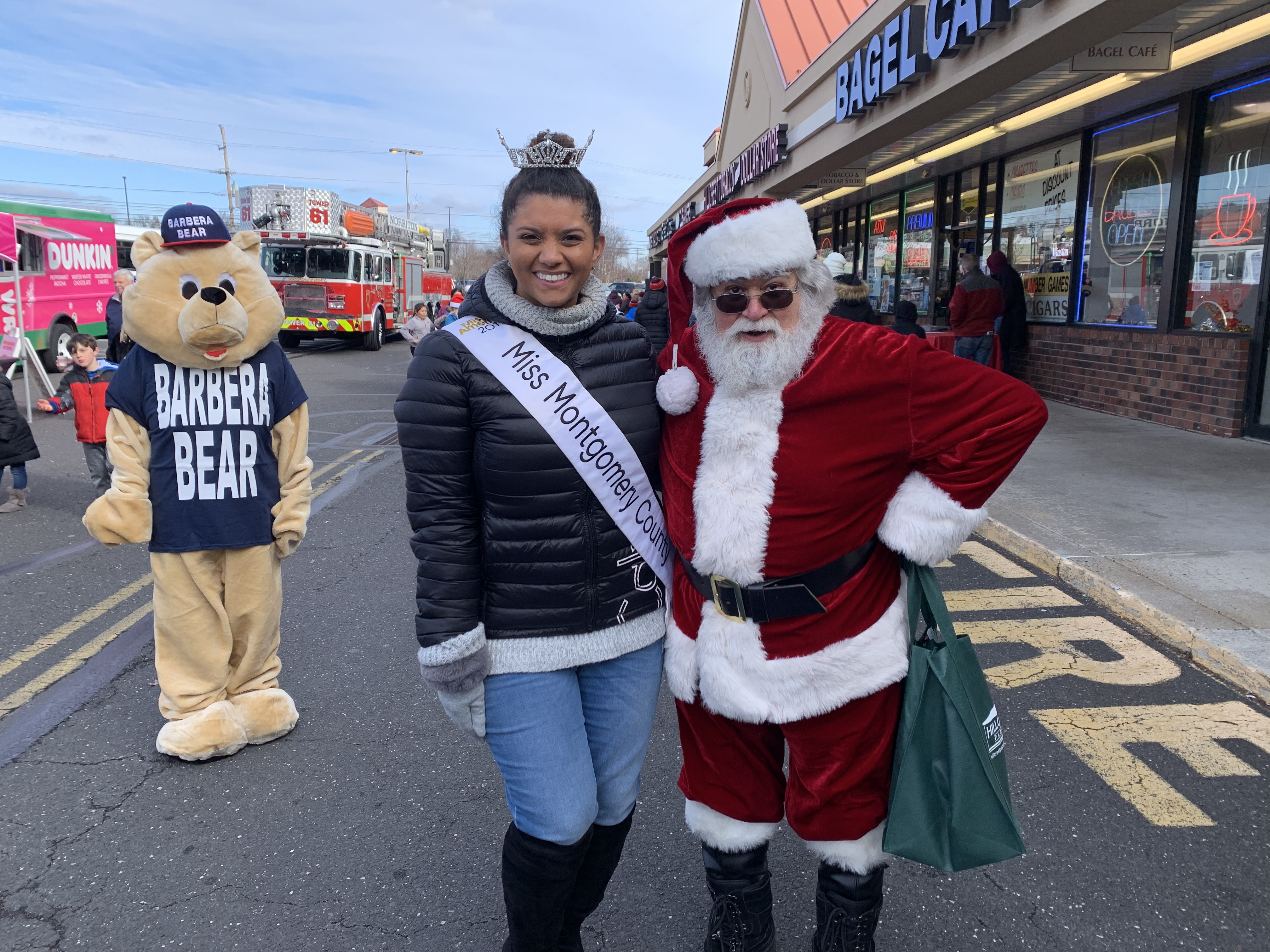 Gary Barbera and the Barbera Bear Thank the East Norriton an