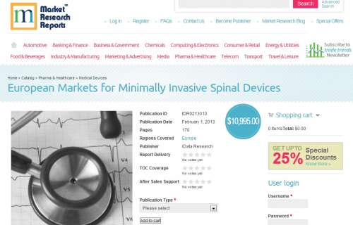 European Markets for Minimally Invasive Spinal Devices'