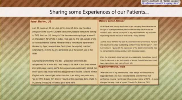 Plastic Surgery in India'