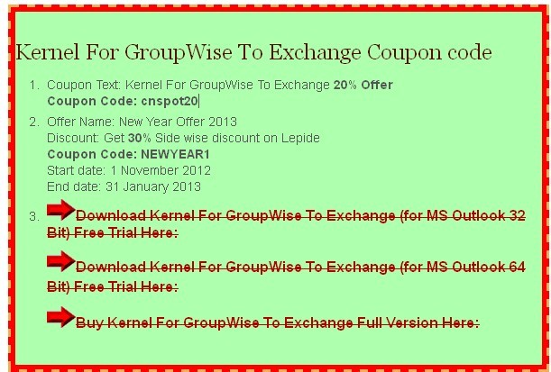 Kernel For GroupWise To Exchange Coupon'