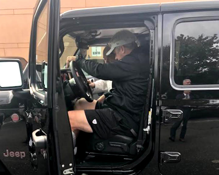 Coach Pederson Drives Gary Barbera Jeep
