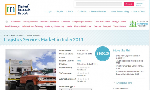 Logistics Services Market in India 2013'