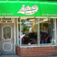 Authentic Barber Shop Logo