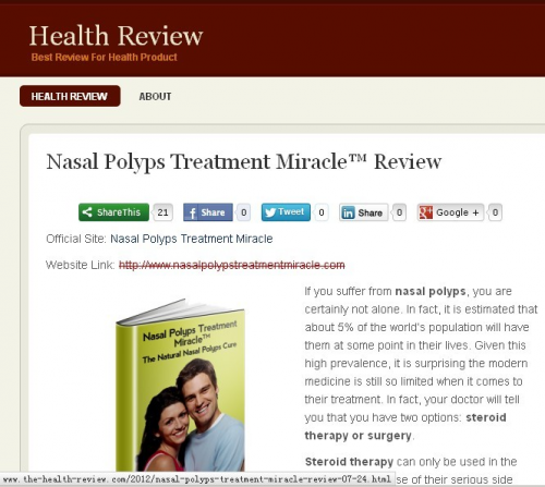 Nasal Polyps Treatment Review'