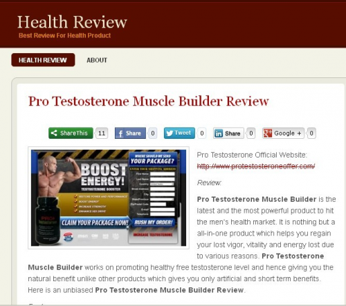Pro Testosterone Muscle Builder Review'