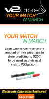 V2 Cigs Your Match in March'