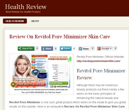 Revitol pore minimizer review'