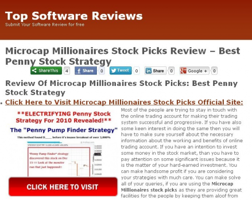 Microcap millionaires stock picks review'