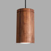 Large Wood Cylinder Pendant Light from Wilbur Davis Studios'