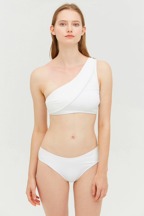 Elegant One-shoulder Wide Strap Bikini Set'