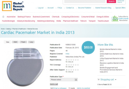 Pacemaker Market in India 2013'