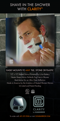 Clarity Wall-Mount Fog-Free Shower Mirror