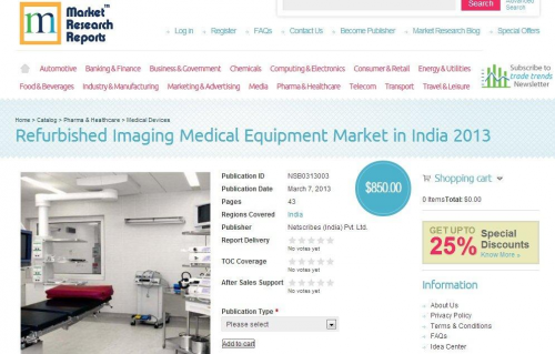 Refurbished Imaging Medical Equipment Market in India 2013'
