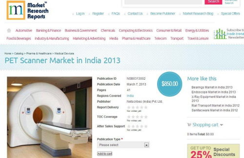 PET Scanner Market in India 2013'