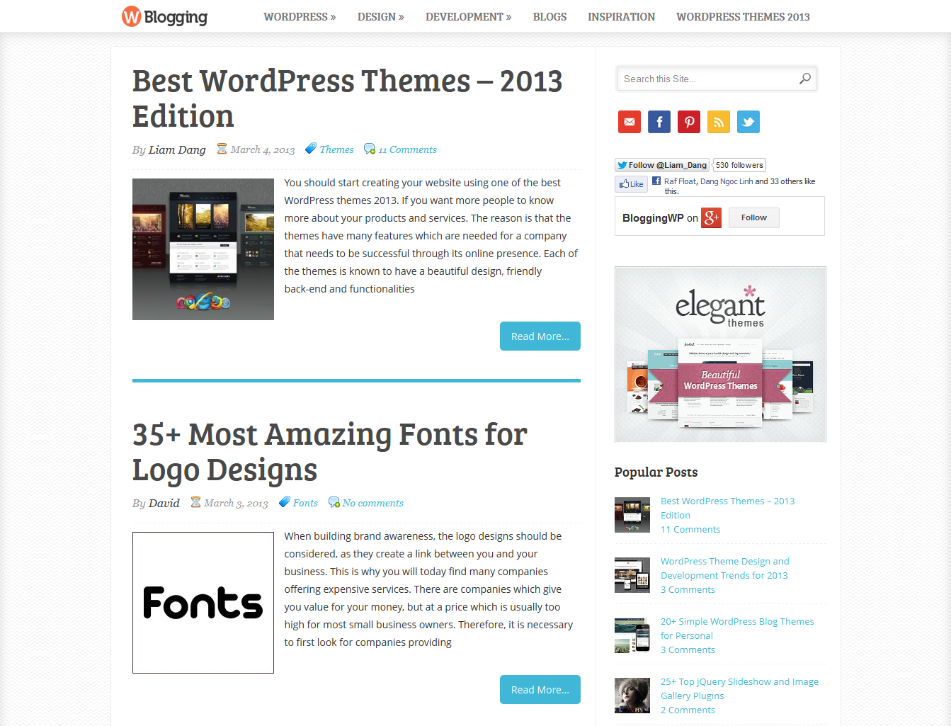 blogging wordpress'