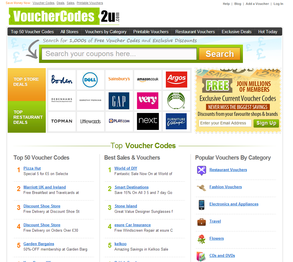 Voucher Codes 2U'