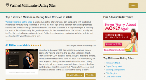 Company Logo For VERIFIED MILLIONAIRE DATING SITES'