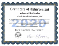 Crash Proof Retirement Renews 2020 IRA Expert Certificates
