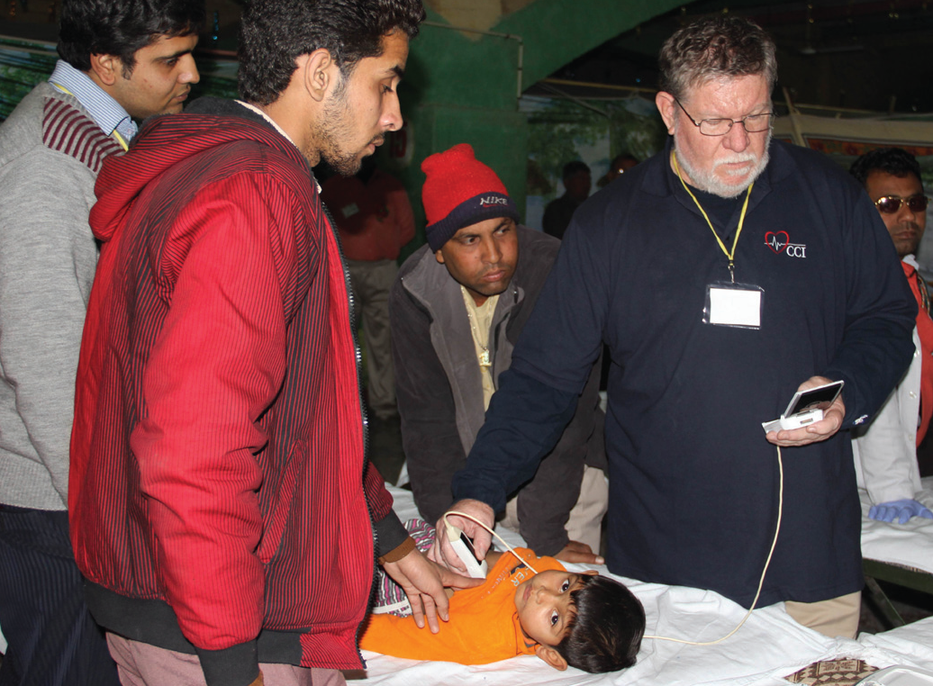 Physician using Studycast mobile medical imaging during trip'