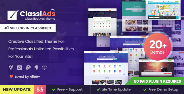 Classiads - Classified Ads WordPress Theme'