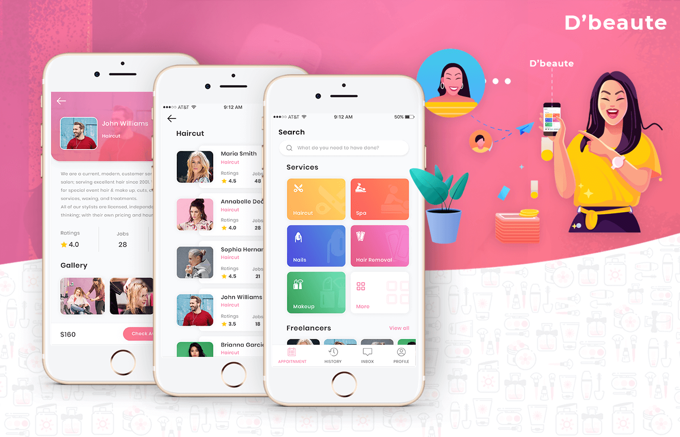 D’beaute - Beauty Salon Mobile App'