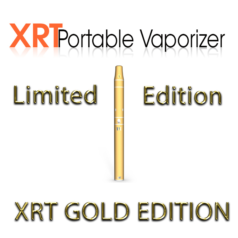 Gold VaporX XRT Dry Herb Portable Vaporizer Pen'