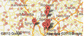 Map Of Assisted Living Facilities Atlanta'