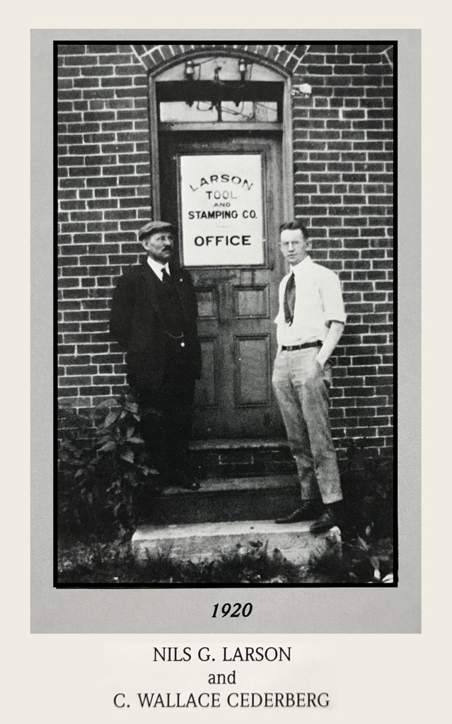 Nils Larson and C.W. Cederberg Outside Larson in 1920'