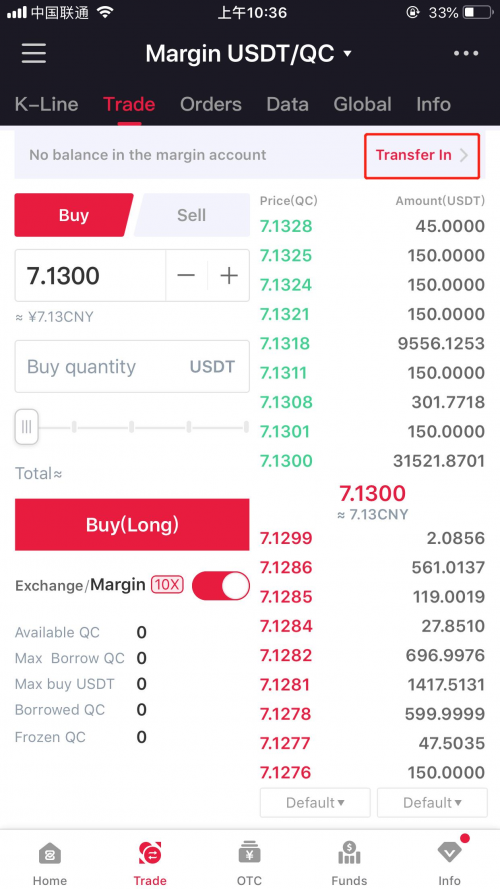 ZB.com Announces That It Launches USDT/QC 10x Margin Trading'