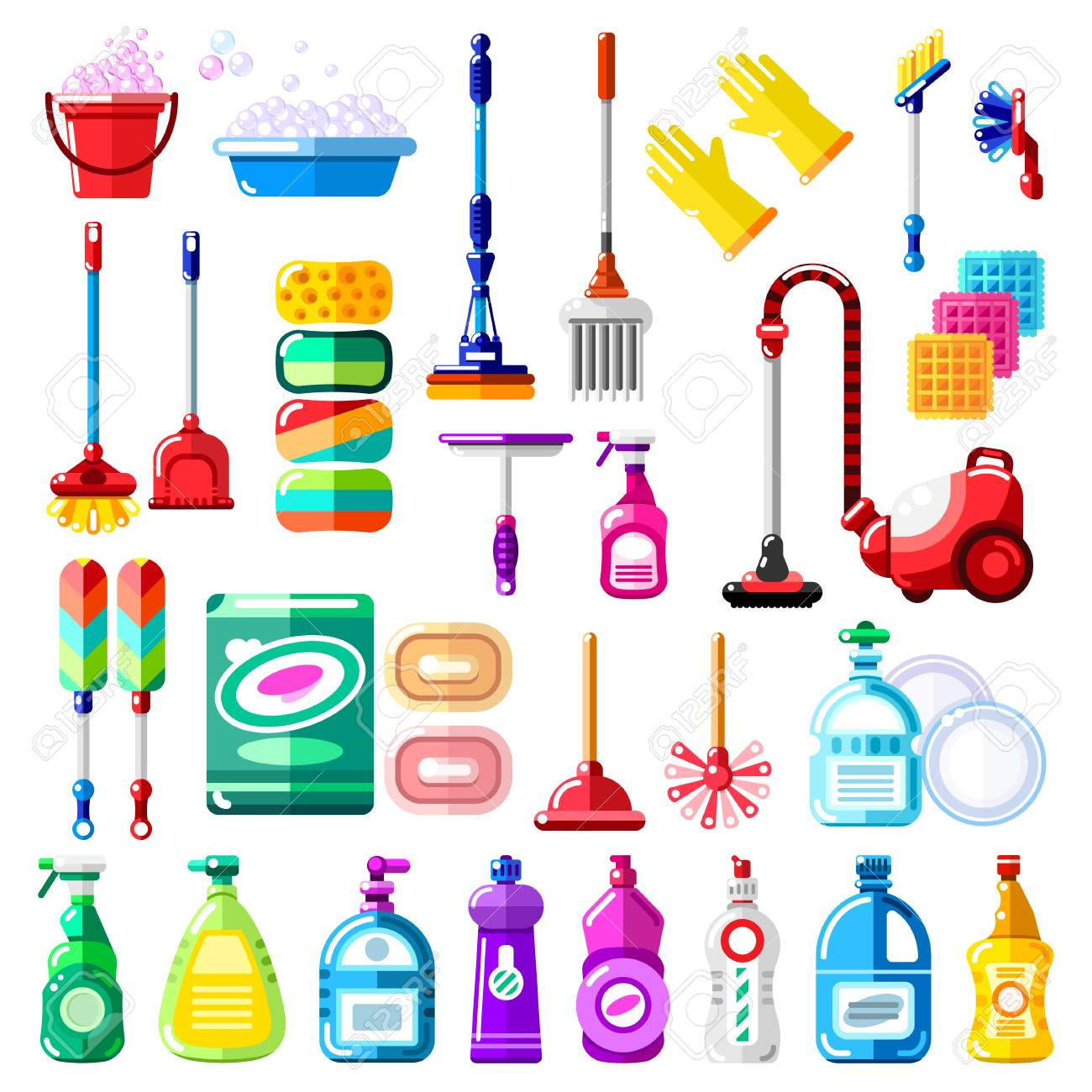 household cleaning tools