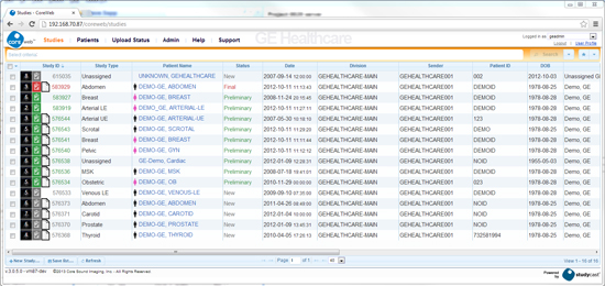 CoreWeb Mobile Medical Imaging Screenshot