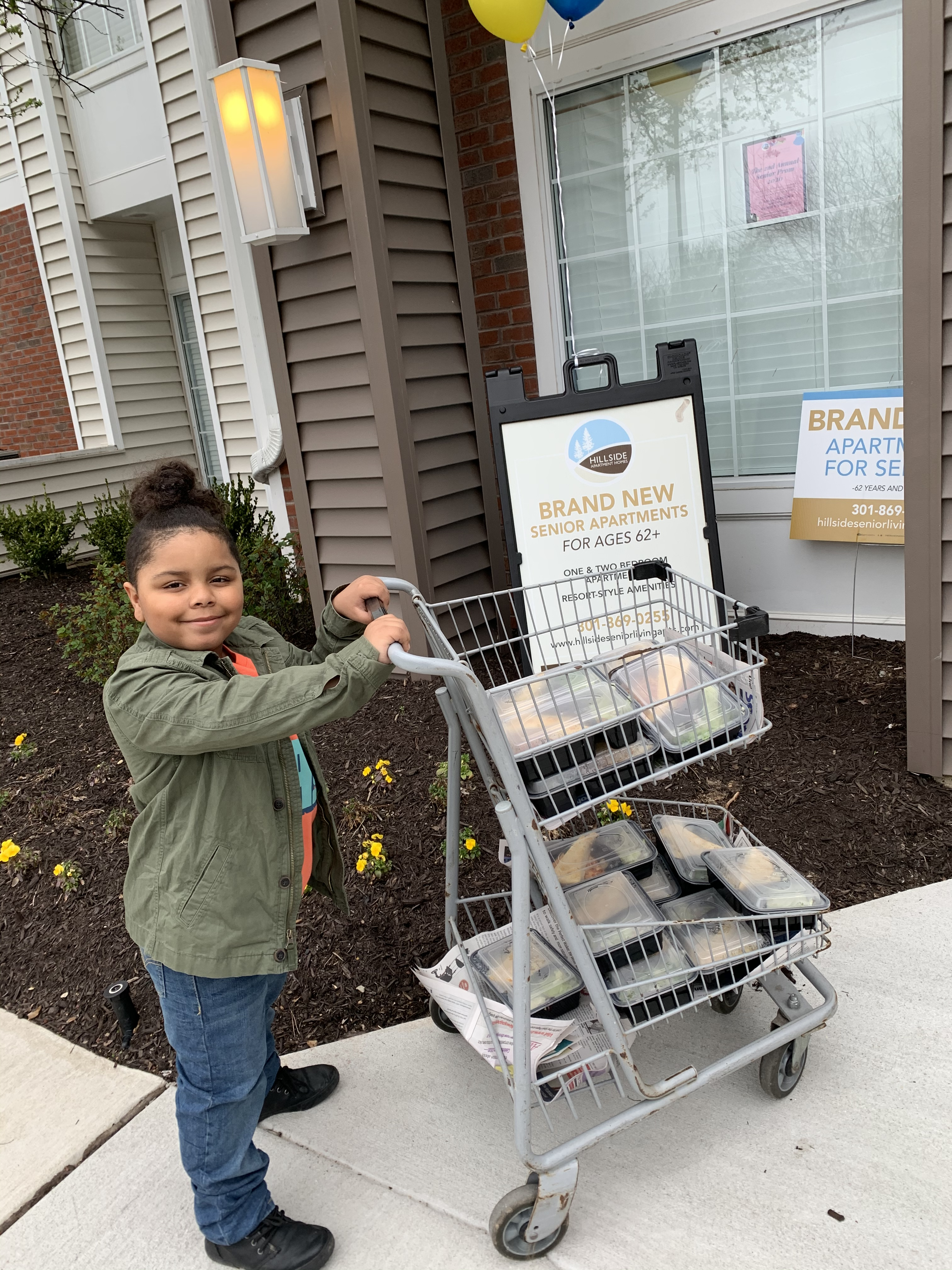 The first grader delivered 31 hot meals.'