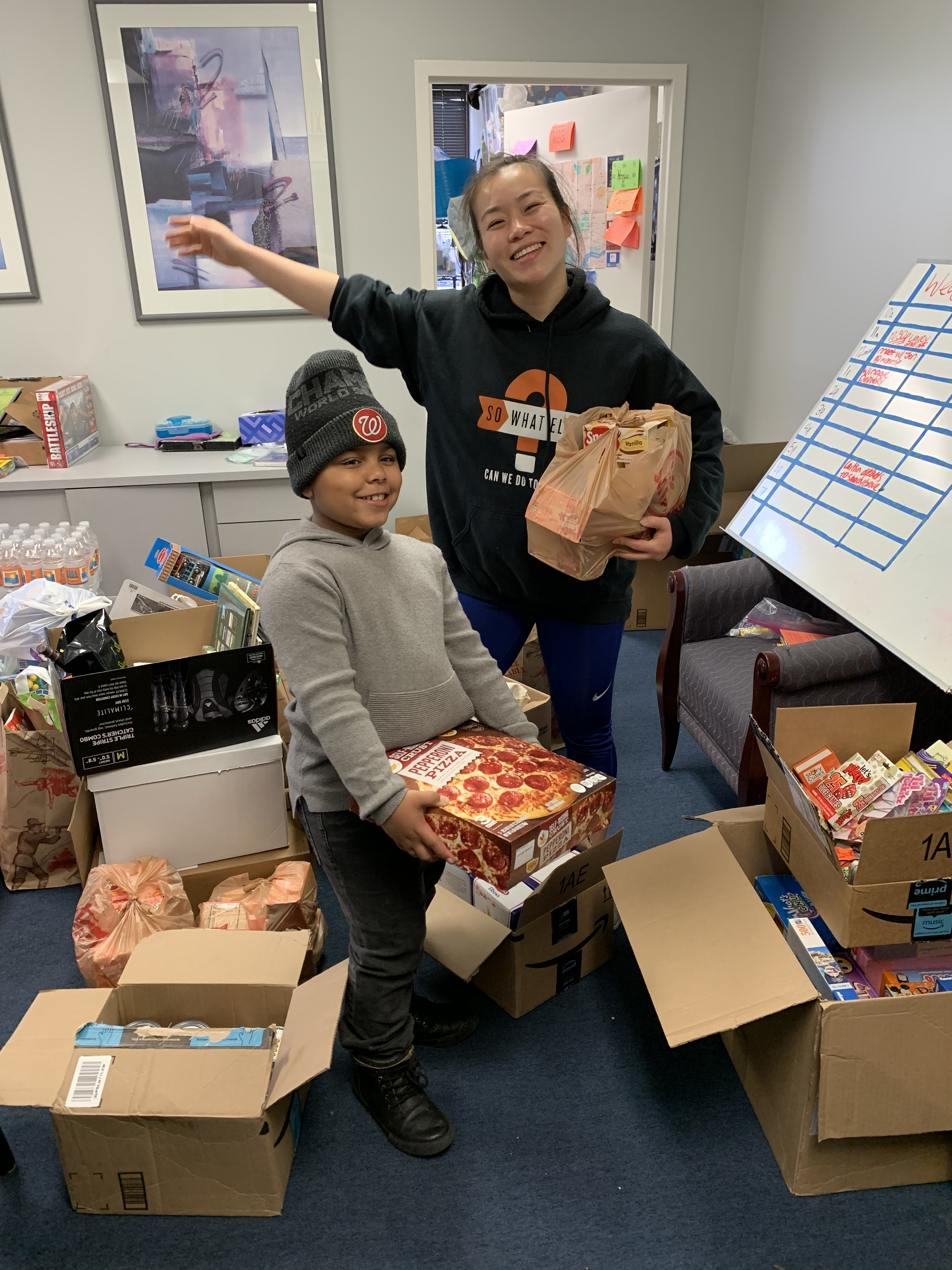 With the help of donations, Cavanaugh purchased food.'