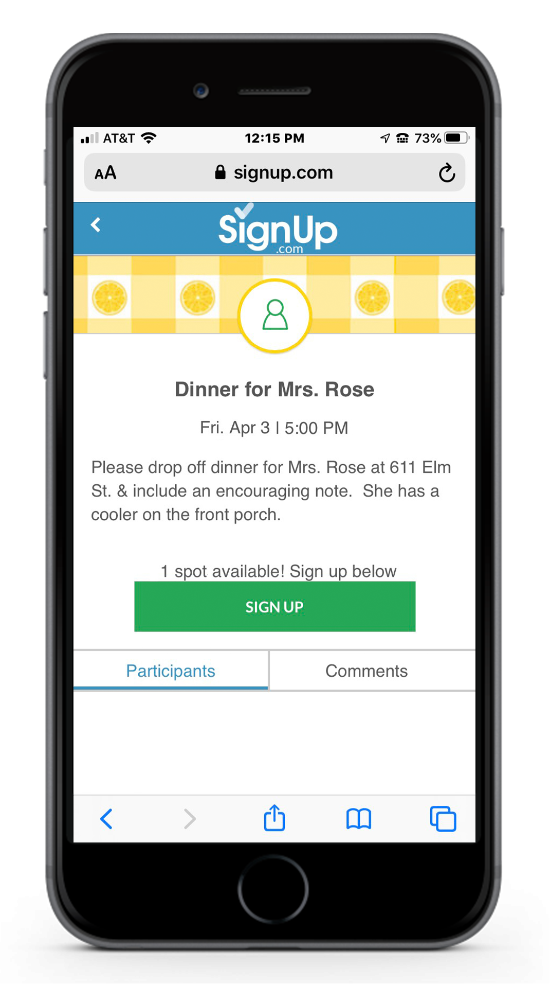 Meal Circle SignUp