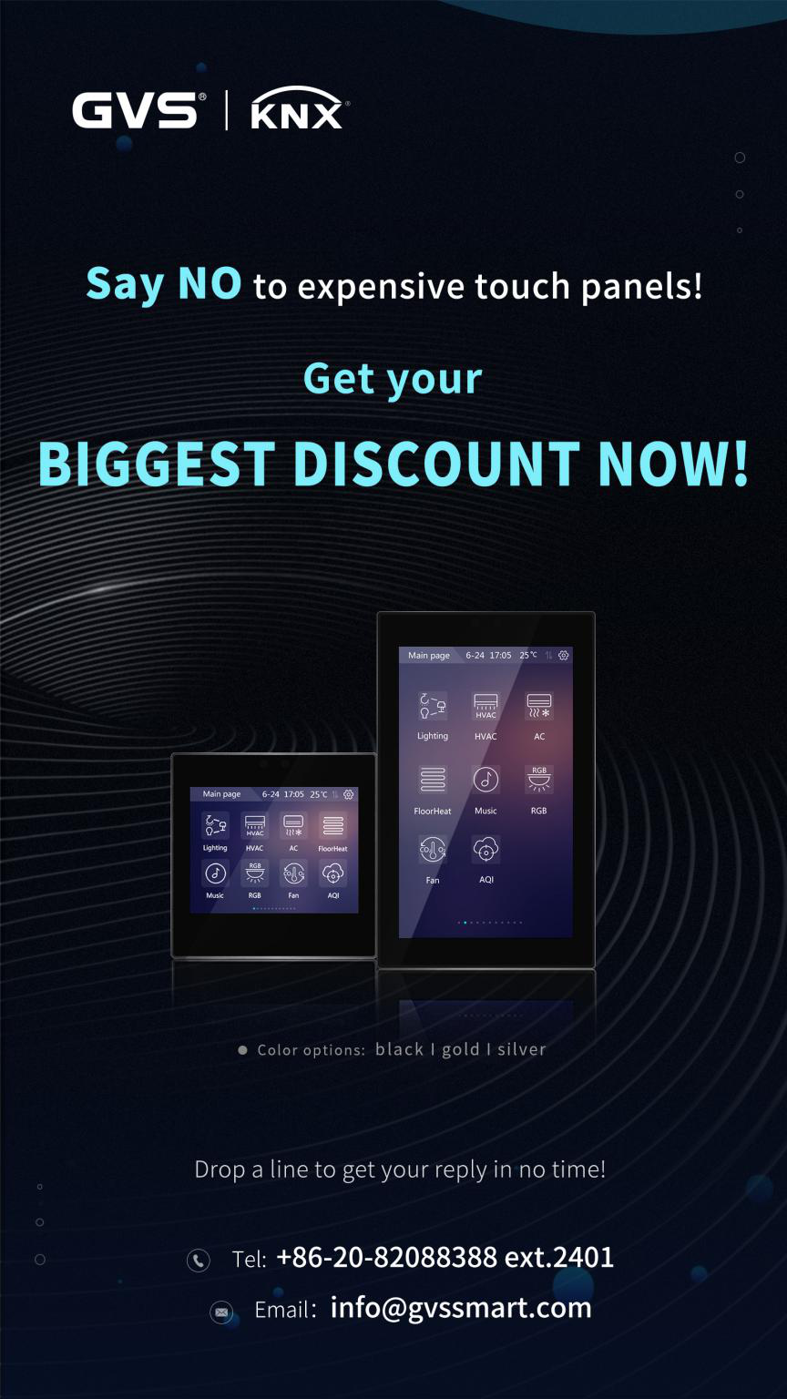 Big Promotion for GVS’ KNX Touch Panels
