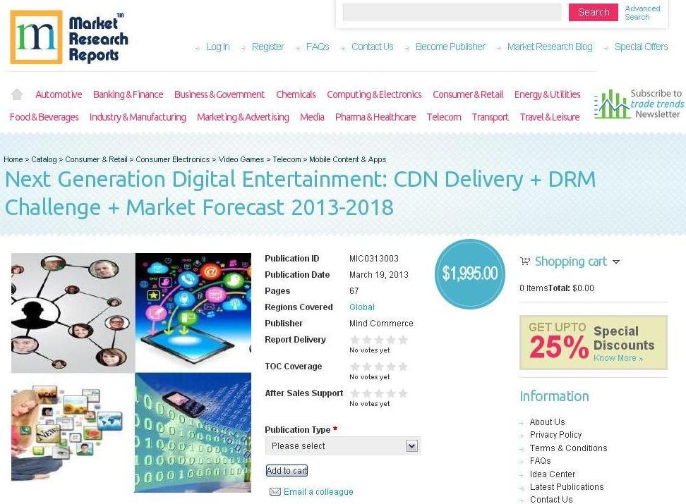 Next Generation Digital Entertainment (CDN Delivery &amp; DR'