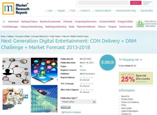 Next Generation Digital Entertainment (CDN Delivery &amp; DR'