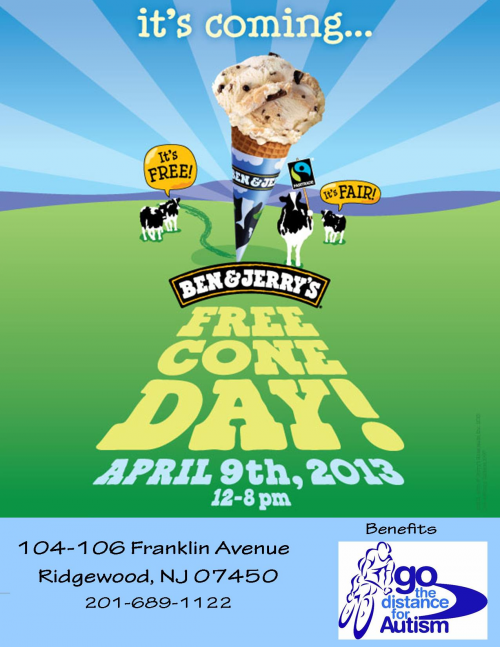 Free Cone Day &amp; Go the Distance for Autism'