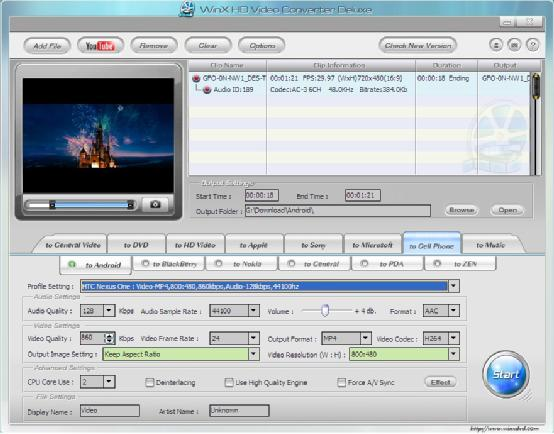 How to use WinX HD Video Converter Deluxe'