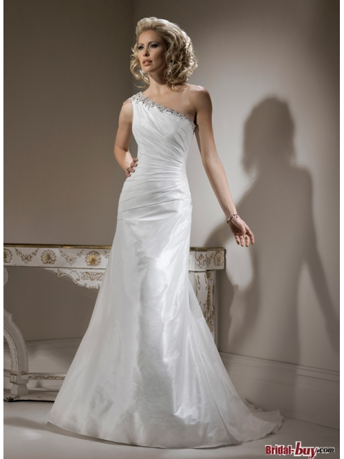 One Shoulder Wedding Dresses Now Discounted Online for Buyer'