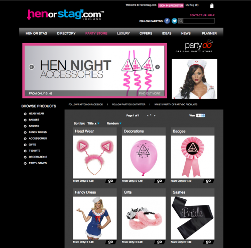 New party store by Partydo on HenorStag.com'
