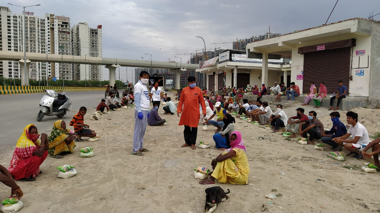 Dry Ration Distribution By Aahwahan Foundation'