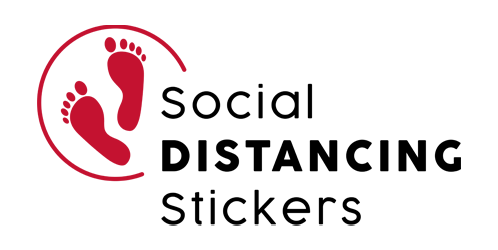 Social Distancing Stickers Logo'