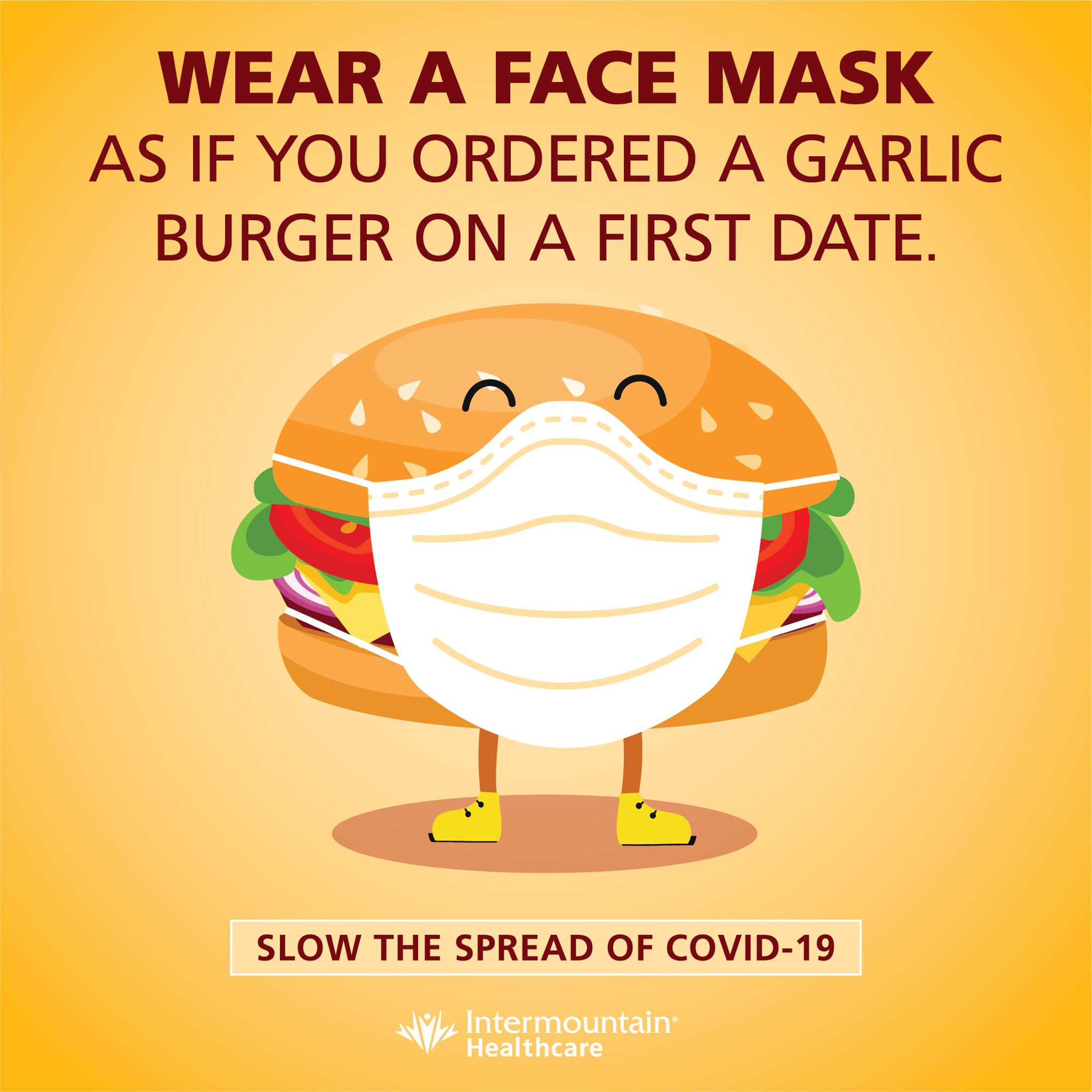 Wear A Mask As If Eating A Garlic Burger on First Date