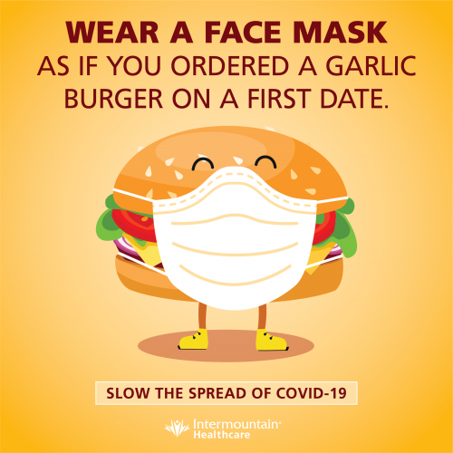 Wear A Mask As If Eating A Garlic Burger on First Date'