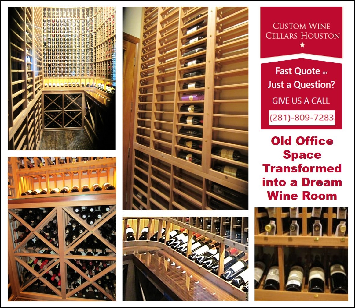 Old Office Space Transformed into a Dream Wine Room'