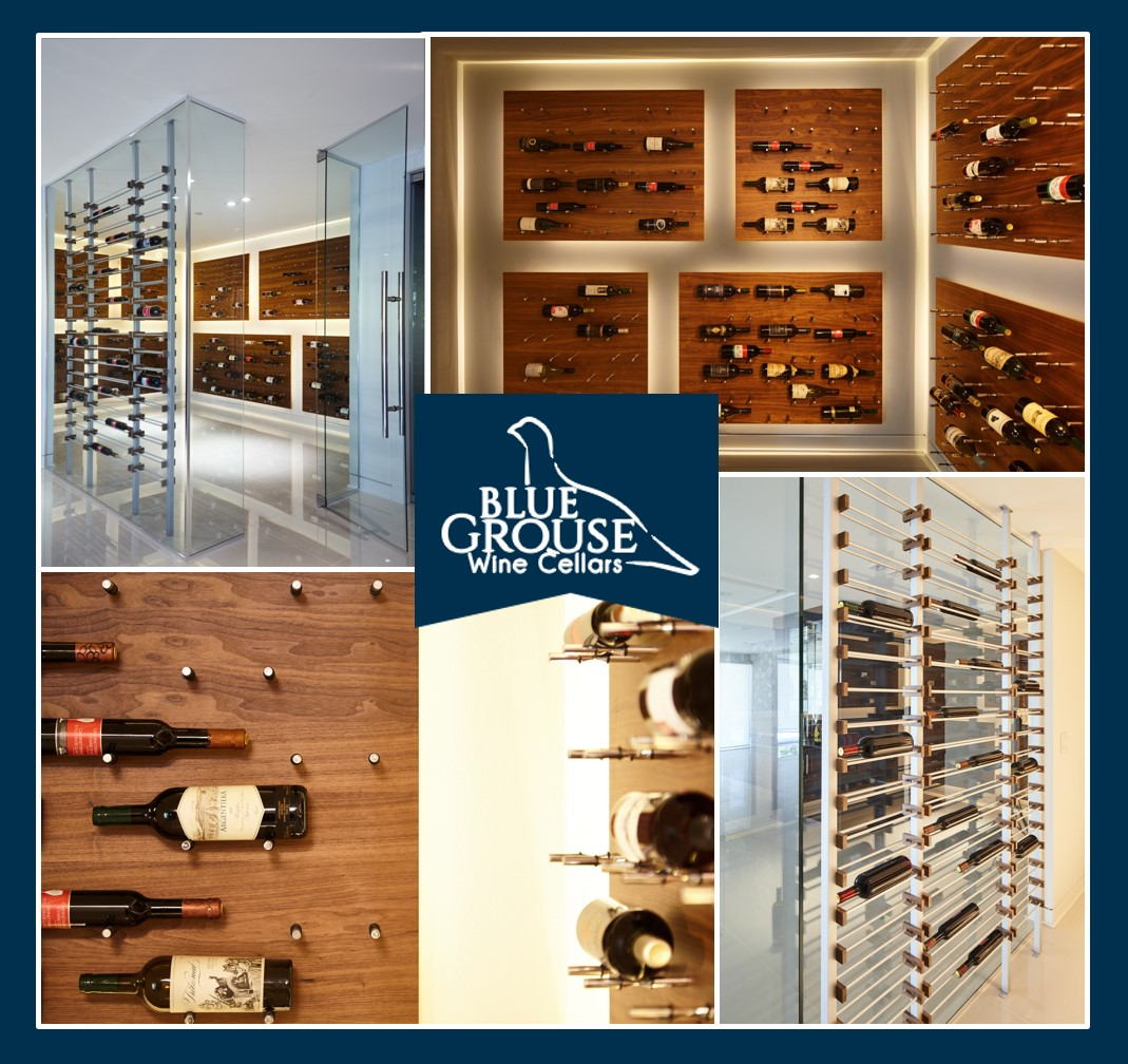 Extraordinary Modern Wine Cellar Racks in Vancouver Home'