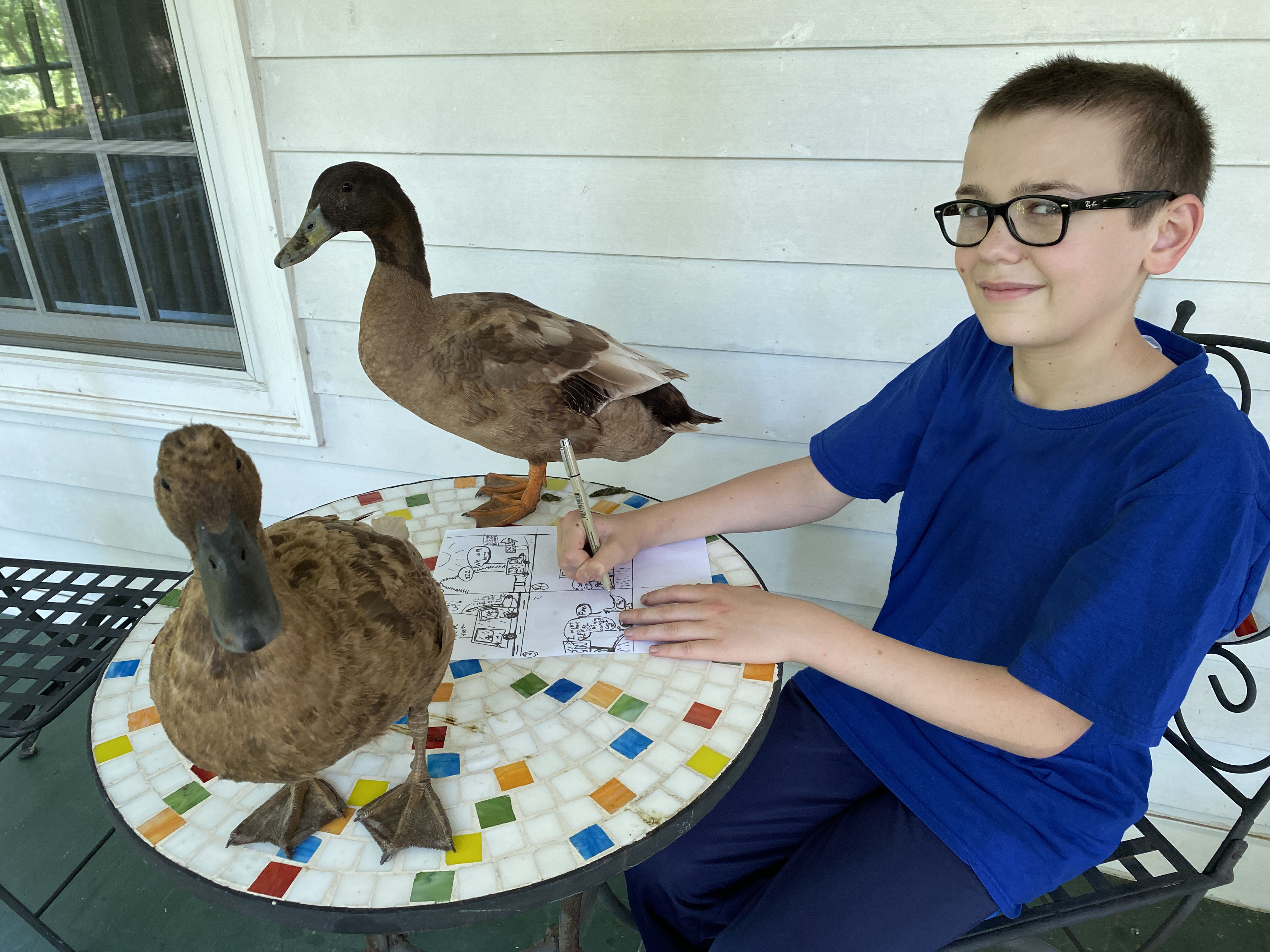 13-year-old creator of “Ducky Comics” He