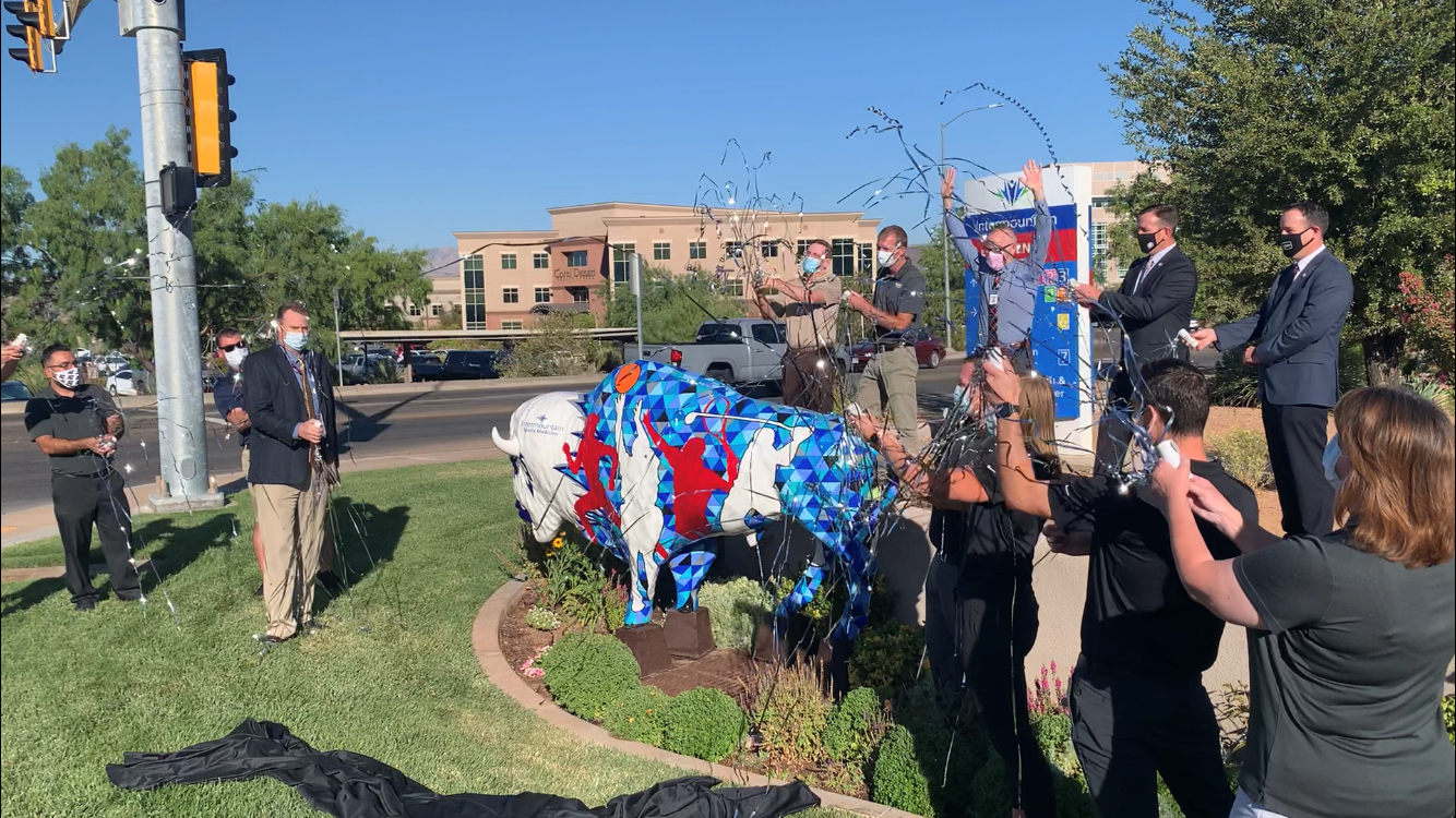 Blaze the bison unveiling